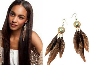 Feather earrings